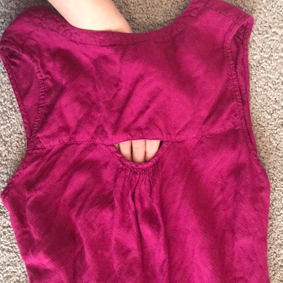 Deep pink/magenta Lucky cap-sleeve top - Picture 4 of 5